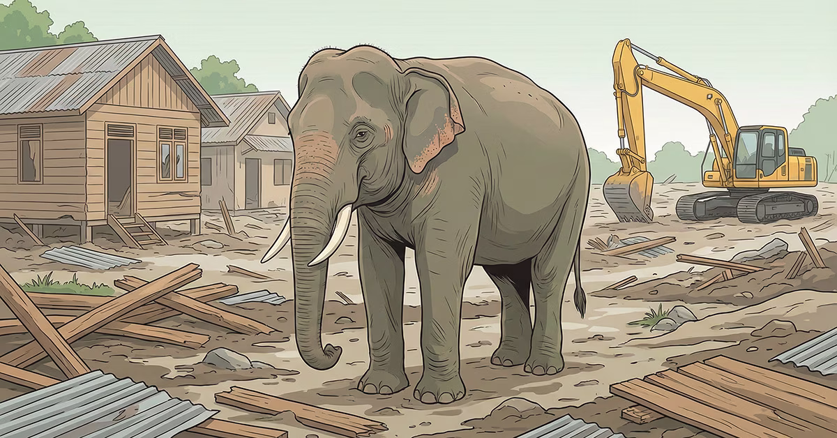 FPECI Tolak Penggunaan Gajah untuk Membersihkan Puing Banjir di Pidie Jaya